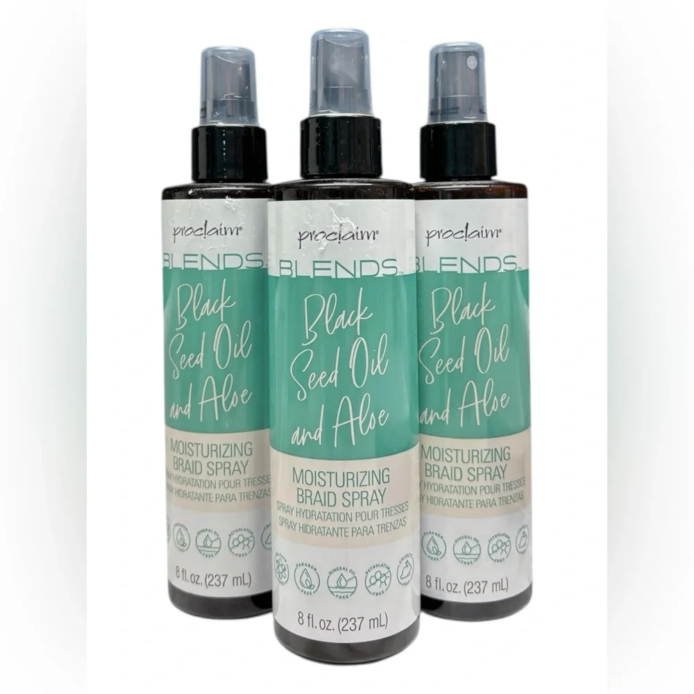 (3) Proclaim Blends Moisturizing Braid Spray Black Seed Oil & Aloe 8oz